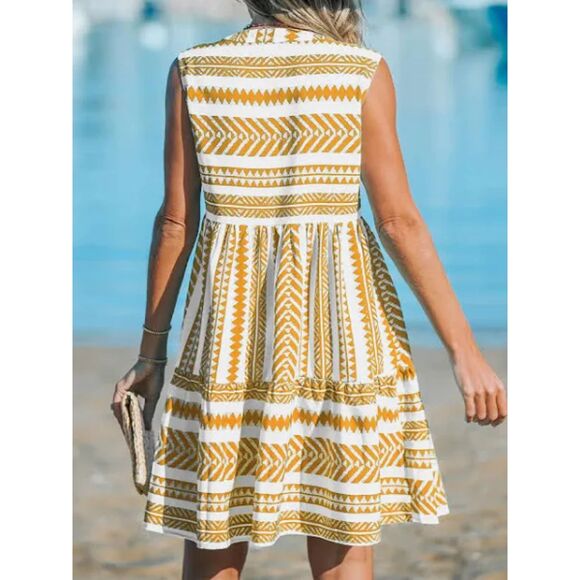 Women's Ruffle Beach Mini Dress - Picture 3 of 3